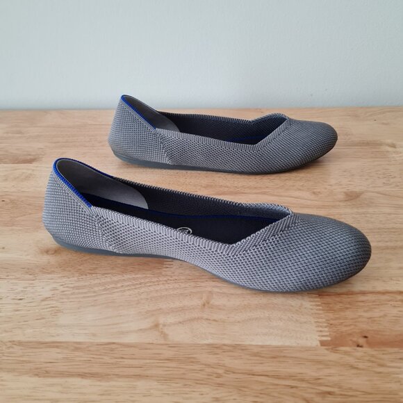 Rothy's Grey Gray The Flat Size 11 Round Toe Slipon Flats - Picture 3 of 13